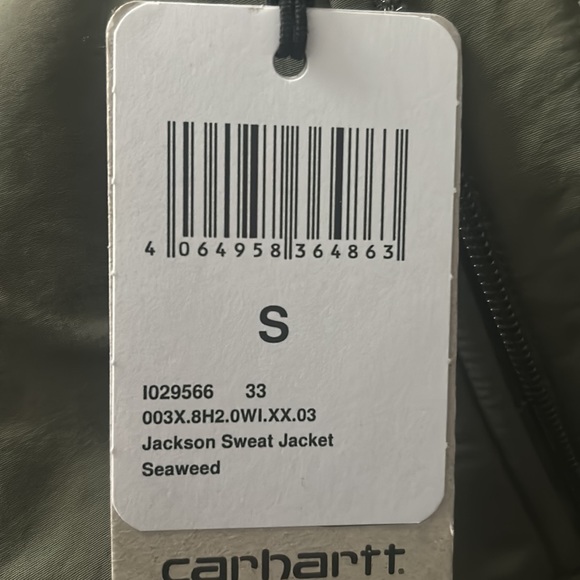 Khaki Jackson Sweat Jacket Carhartt WIP NEW WITH TAGS - Picture 2 of 2